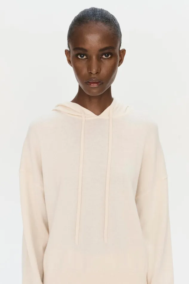 Women Knitwear Jonathan Simkhai Hoodie Ivory Hoodie