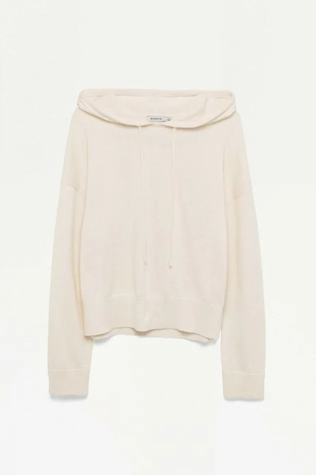 Women Knitwear Jonathan Simkhai Hoodie Ivory Hoodie
