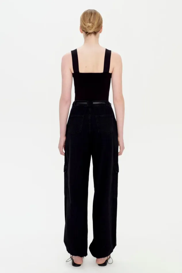 Women Knitwear Jonathan Simkhai Madine Top Black Square Neck Top Women Knitwear Jonathan Simkhai Madine Top Black Square Neck Top
