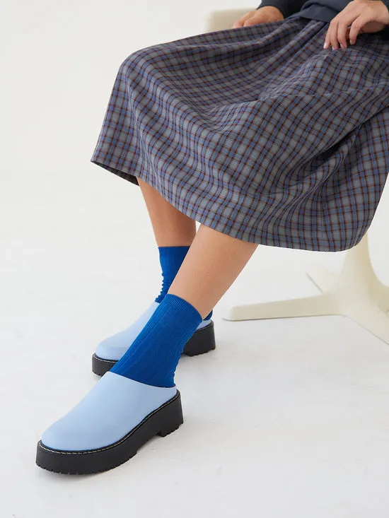 Women Lena Chunky Mule Alice Blue Shoes Lisa Says Gah