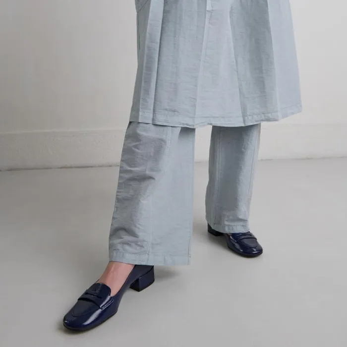 Women Lowheeled Loafers Blue JONAK Loafers