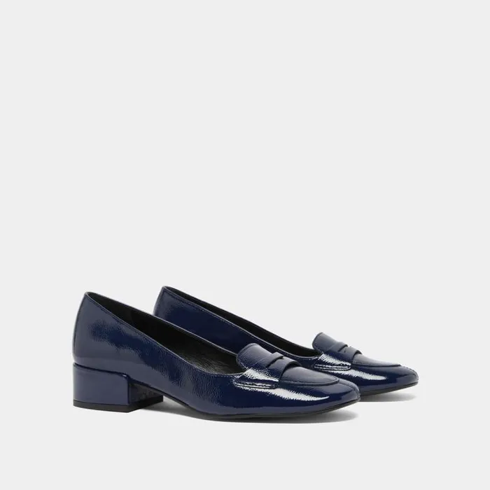 Women Lowheeled Loafers Blue JONAK Loafers