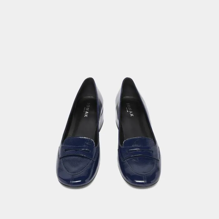 Women Lowheeled Loafers Blue JONAK Loafers