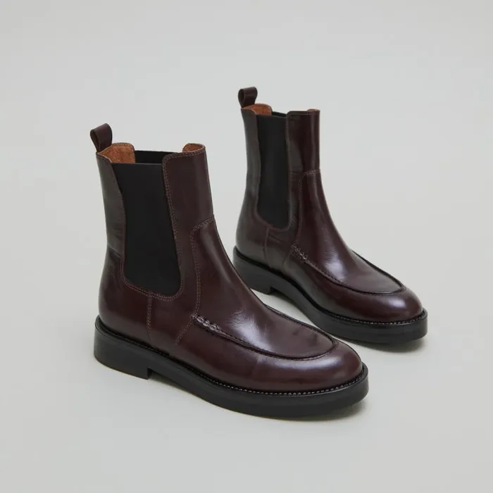 Women Lowboots With Elastics Dark Brown JONAK Ankle Boots Lowboots