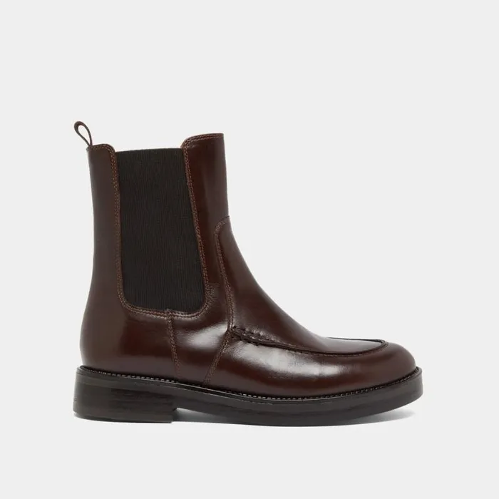 Women Lowboots With Elastics Dark Brown JONAK Ankle Boots Lowboots