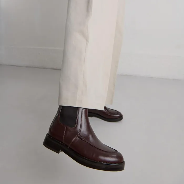 Women Lowboots With Elastics Dark Brown JONAK Ankle Boots Lowboots