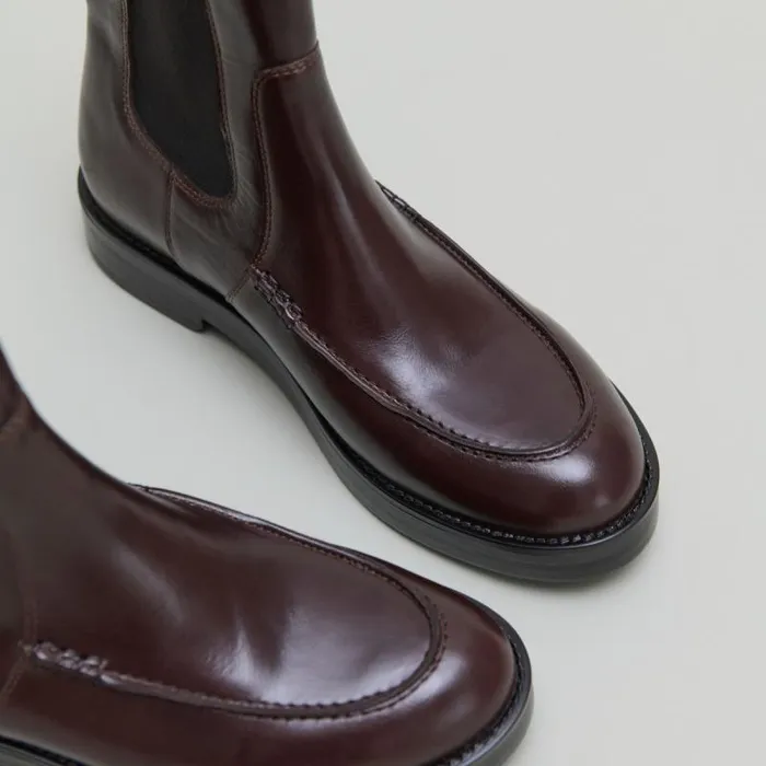 Women Lowboots With Elastics Dark Brown JONAK Ankle Boots Lowboots