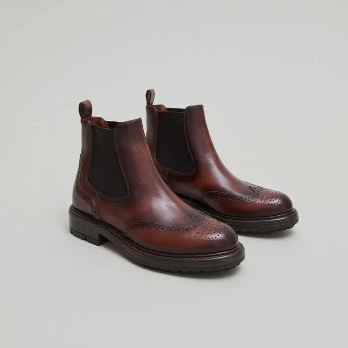 Women Lowboots With Notched Soles Cognac JONAK Ankle Boots Lowboots