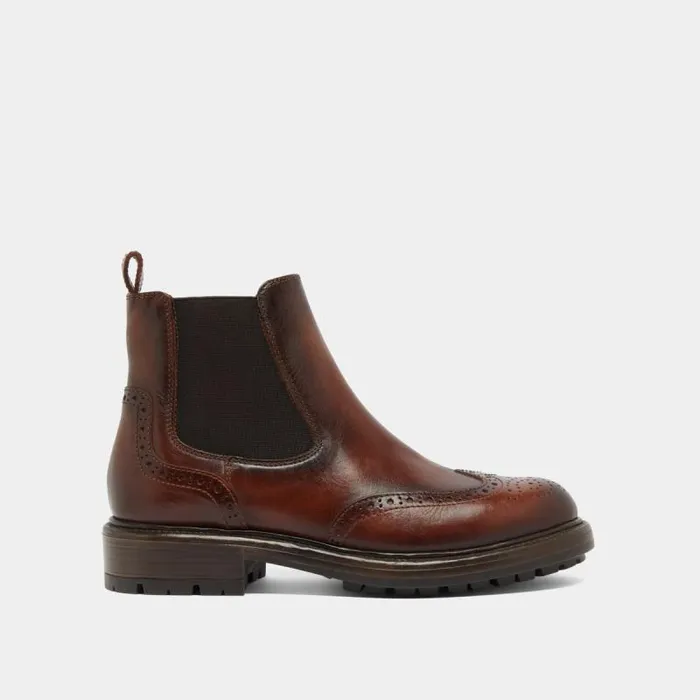 Women Lowboots With Notched Soles Cognac JONAK Ankle Boots Lowboots