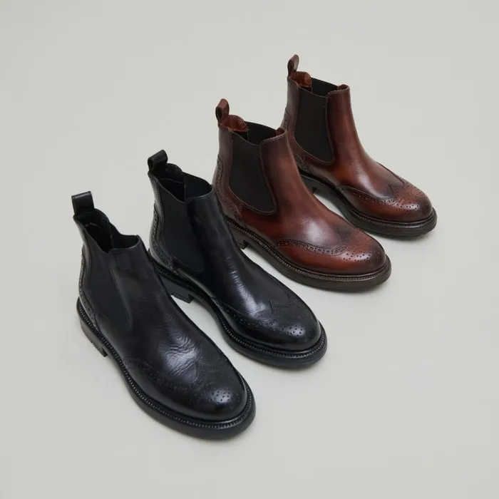 Women Lowboots With Notched Soles Cognac JONAK Ankle Boots Lowboots