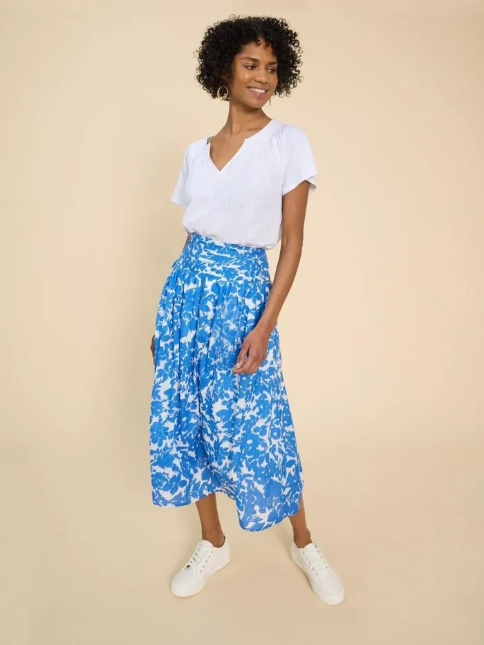 Women LUELLA NOTCH NECK EMB TOP Brilliant White White Stuff Tops and Tees