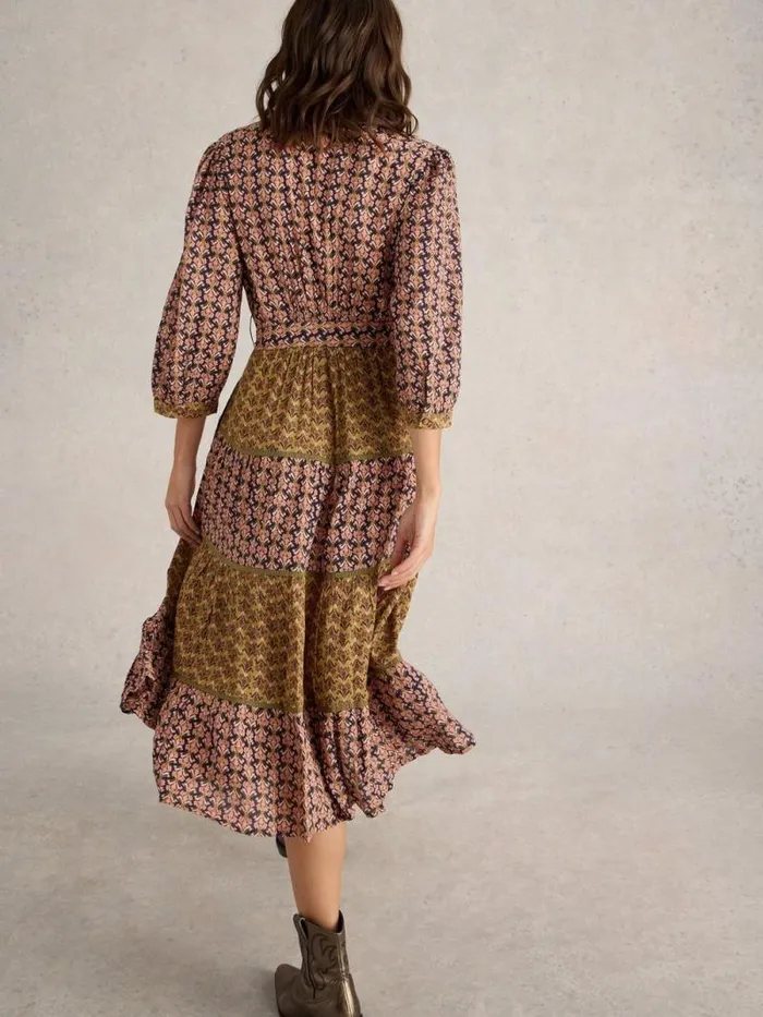 Women Mabel Mixed Print Midi Dress Black Print White Stuff Dresses Women Mabel Mixed Print Midi Dress Black Print White Stuff Dresses