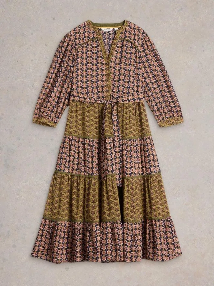 Women Mabel Mixed Print Midi Dress Black Print White Stuff Dresses Women Mabel Mixed Print Midi Dress Black Print White Stuff Dresses