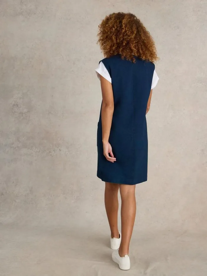 Women Maple Denim Jersey Pinafore Mid Denim White Stuff Dresses