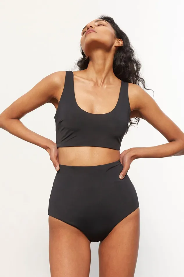 Women Mara Hoffman Bikini Tops Lira Bikini Top Black