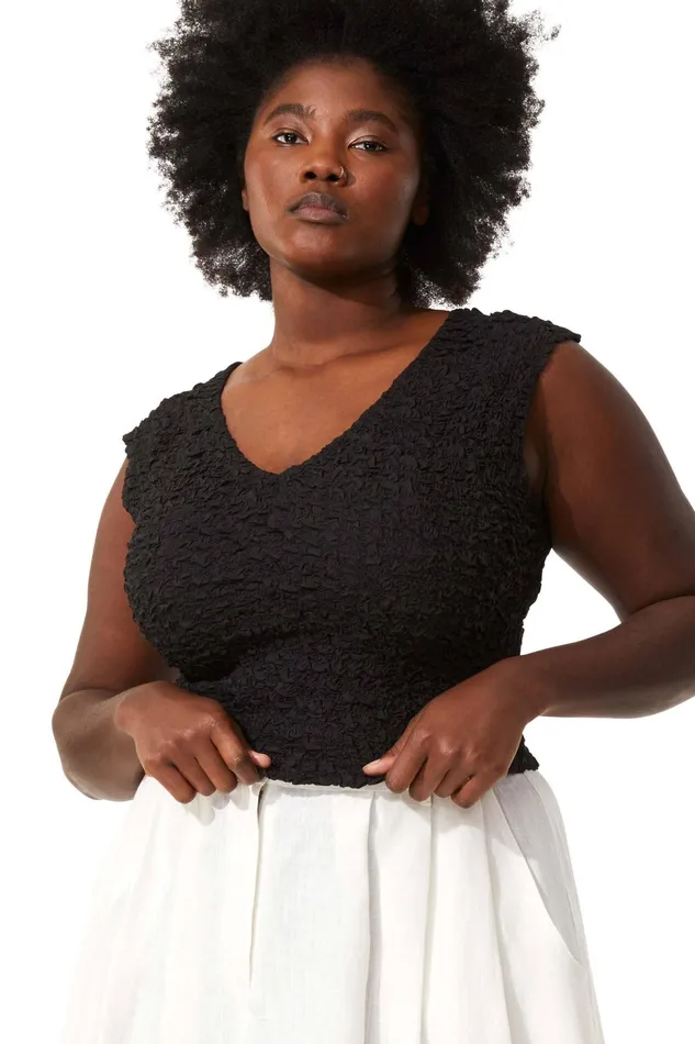 Women Mara Hoffman Extended Sizes Extended Poppy Top Black Women Mara Hoffman Extended Sizes Extended Poppy Top Black