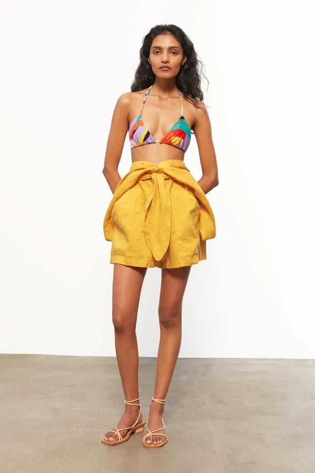 Women Mara Hoffman Jumpsuits and Rompers Lowri Romper Turmeric Women Mara Hoffman Jumpsuits and Rompers Lowri Romper Turmeric
