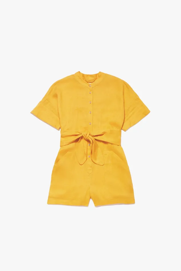 Women Mara Hoffman Jumpsuits and Rompers Lowri Romper Turmeric Women Mara Hoffman Jumpsuits and Rompers Lowri Romper Turmeric