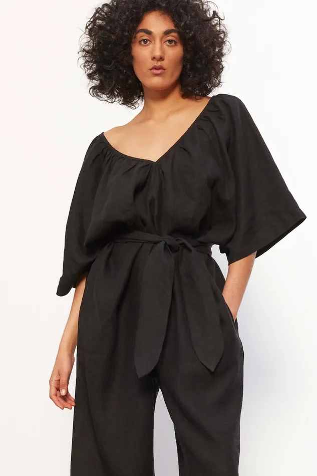Women Mara Hoffman Jumpsuits and Rompers Sunniva Jumpsuit Black