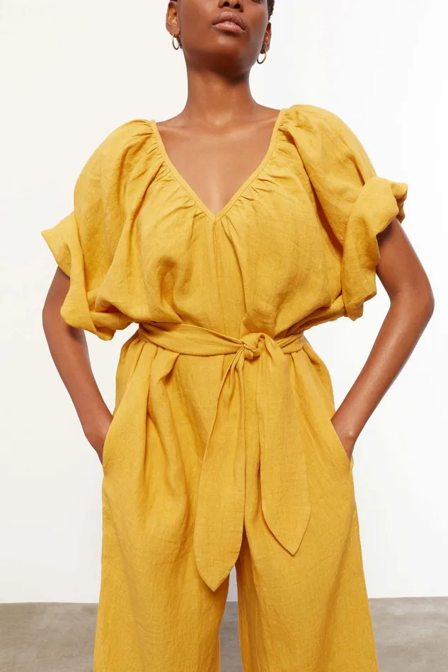 Women Mara Hoffman Jumpsuits and Rompers Sunniva Jumpsuit Turmeric Women Mara Hoffman Jumpsuits and Rompers Sunniva Jumpsuit Turmeric