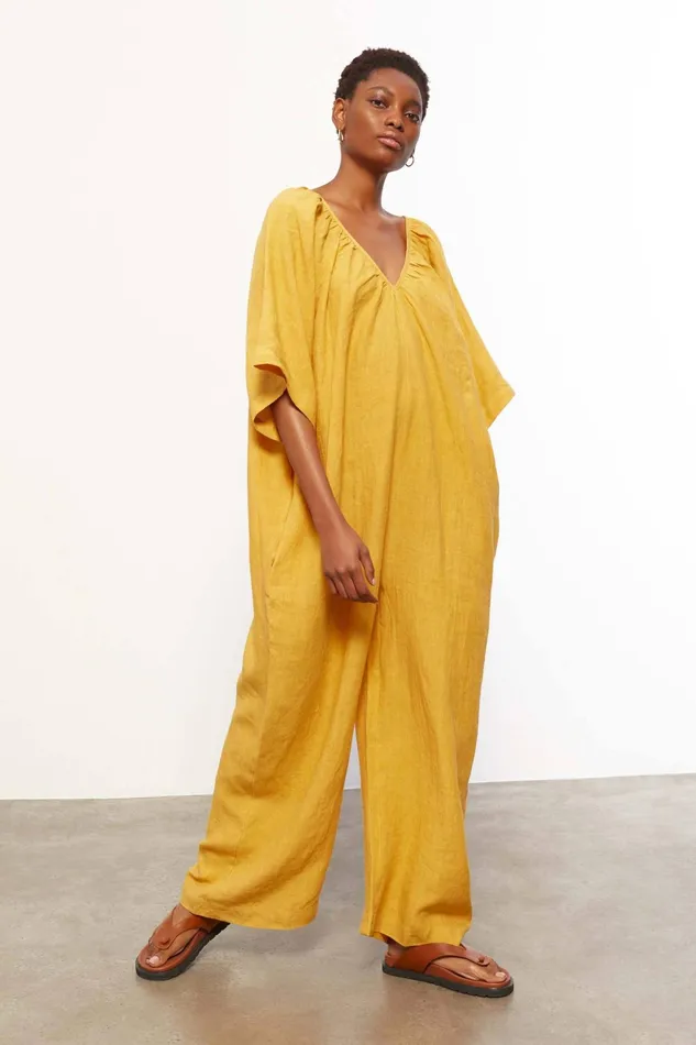 Women Mara Hoffman Jumpsuits and Rompers Sunniva Jumpsuit Turmeric Women Mara Hoffman Jumpsuits and Rompers Sunniva Jumpsuit Turmeric