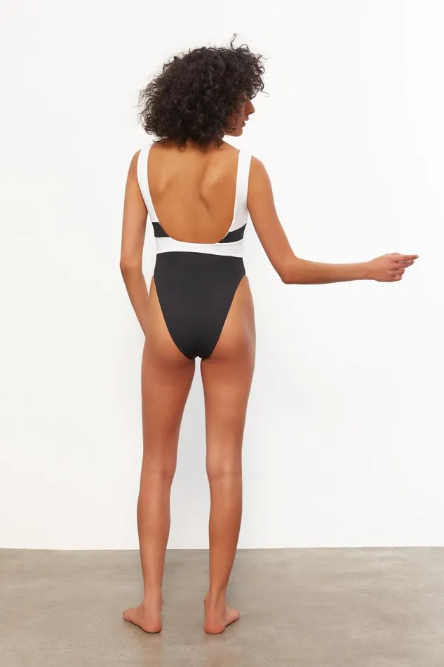 Women Mara Hoffman One Pieces Idalia One Piece Black and White Women Mara Hoffman One Pieces Idalia One Piece Black and White