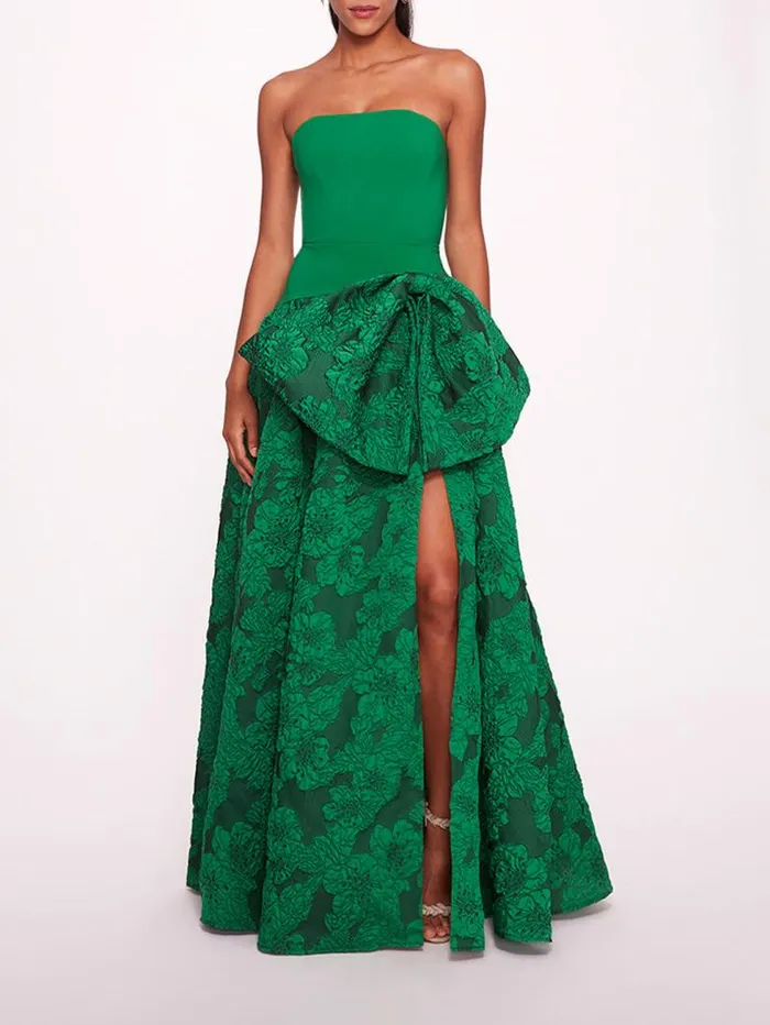 Women Marchesa Marchesa Notte Calathea Gown Emerald