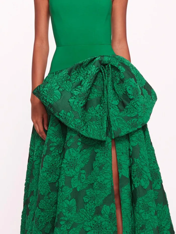 Women Marchesa Marchesa Notte Calathea Gown Emerald