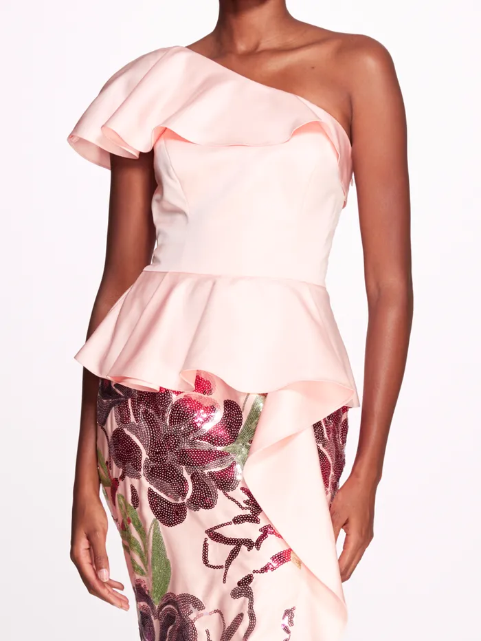 Women Marchesa Marchesa Notte Duchess Degrade Midi Dress Blush Multi