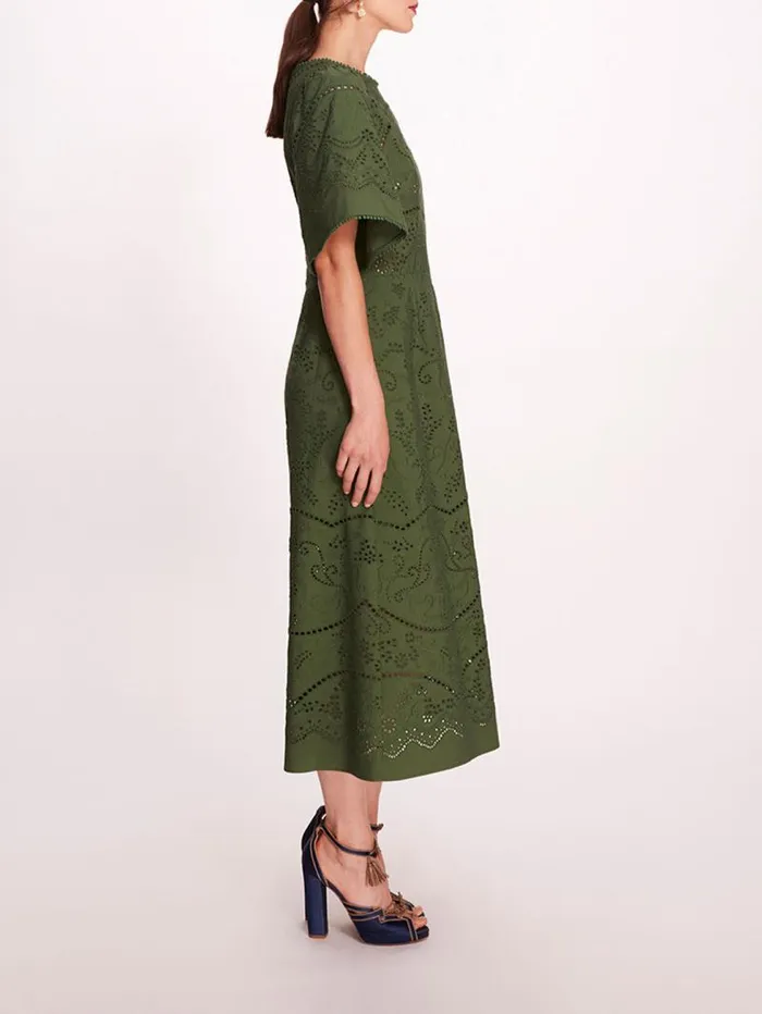 Women Marchesa Marchesa Rosa Dhalia Midi Dress Green