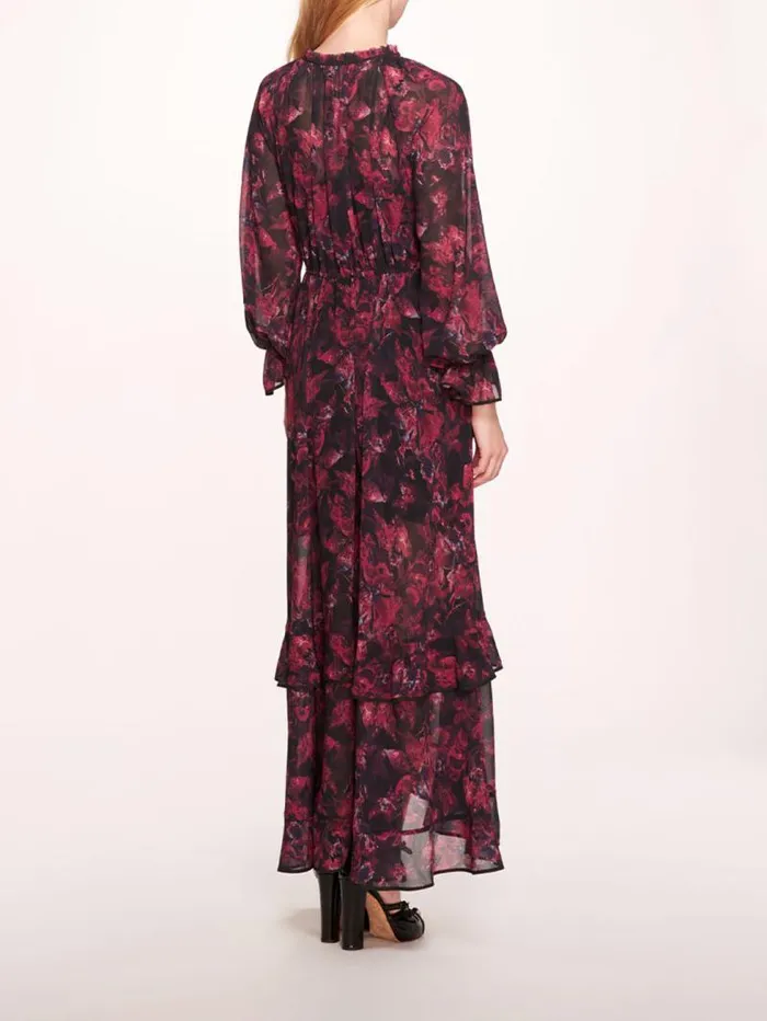 Women Marchesa Marchesa Rosa Pom Maxi Dress Magenta