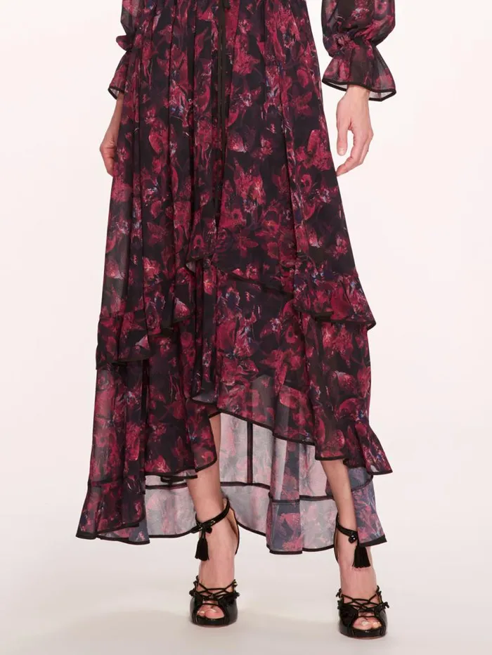 Women Marchesa Marchesa Rosa Pom Maxi Dress Magenta