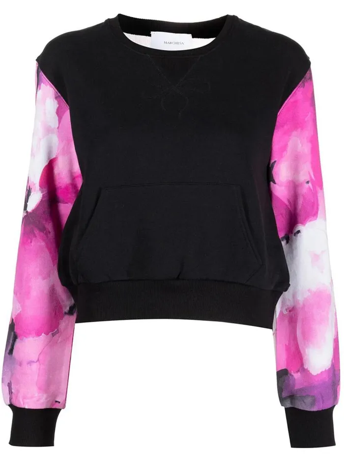 Women Marchesa Tops Wilma Sweatshirt Printed Raspberry Multi