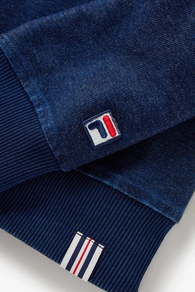 Women Matching Sets Fila Denim Crew Neck Top 401 Indigo Blue