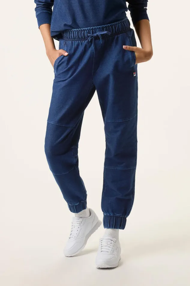 Women Matching Sets Fila Denim Joggers 401 Indigo Blue