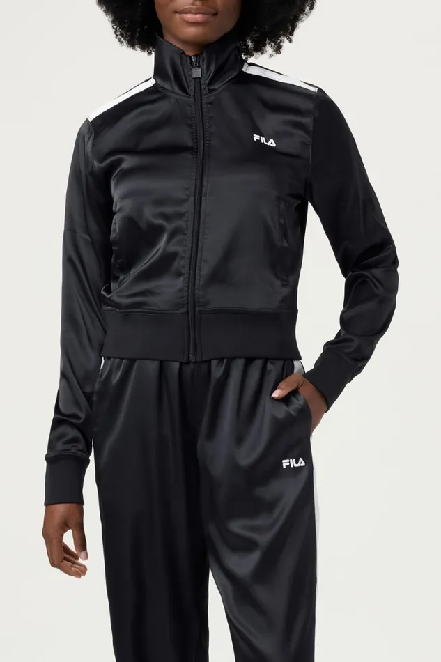 Women Matching Sets Fila Satin Track Jacket Women Matching Sets Fila Satin Track Jacket