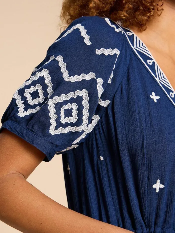 Women Mauve Embroidered Dress Dusty Blue White Stuff Dresses Women Mauve Embroidered Dress Dusty Blue White Stuff Dresses