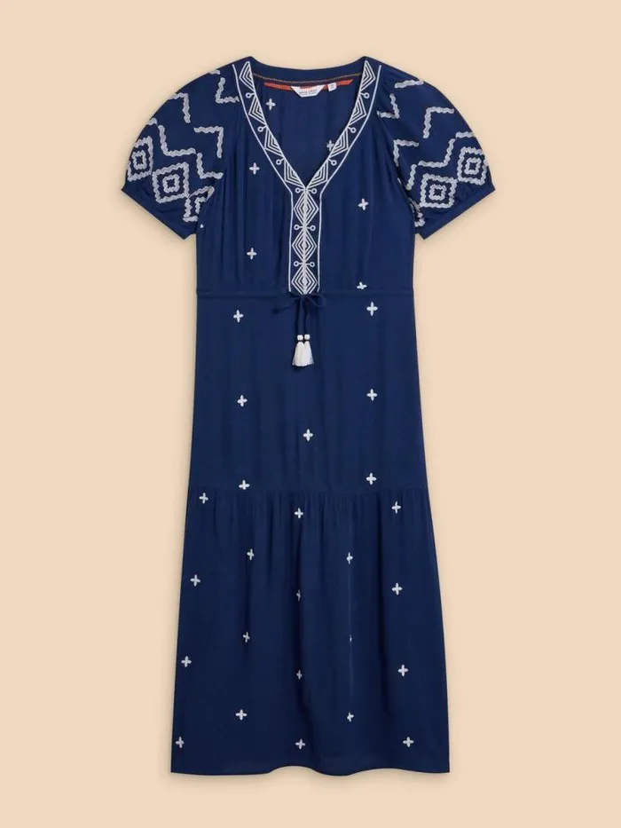Women Mauve Embroidered Dress Dusty Blue White Stuff Dresses Women Mauve Embroidered Dress Dusty Blue White Stuff Dresses