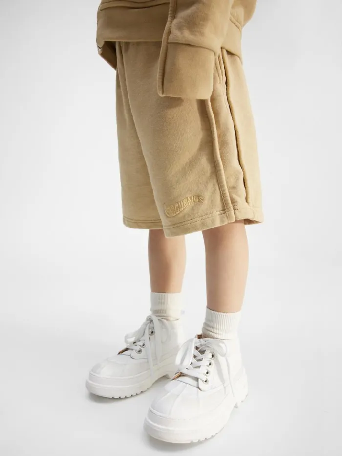 WomenMen Bottoms JACQUEMUS The Camargue Kids039 Shorts Dark Beige