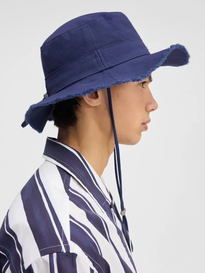 WomenMen Hats JACQUEMUS The Artichaut Bucket Hat Navy Blue