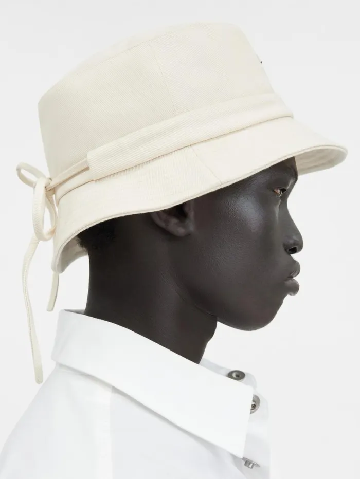 WomenMen Hats JACQUEMUS The Gadjo Bucket Hat Offwhite