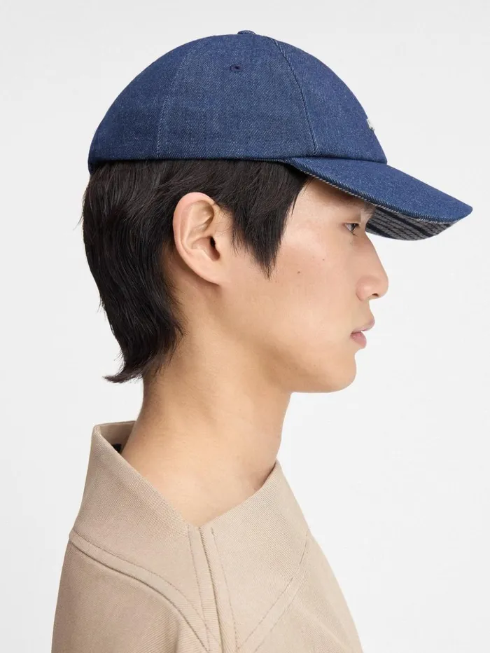 WomenMen Hats JACQUEMUS The Gadjo Cap Navy Navy Stripes