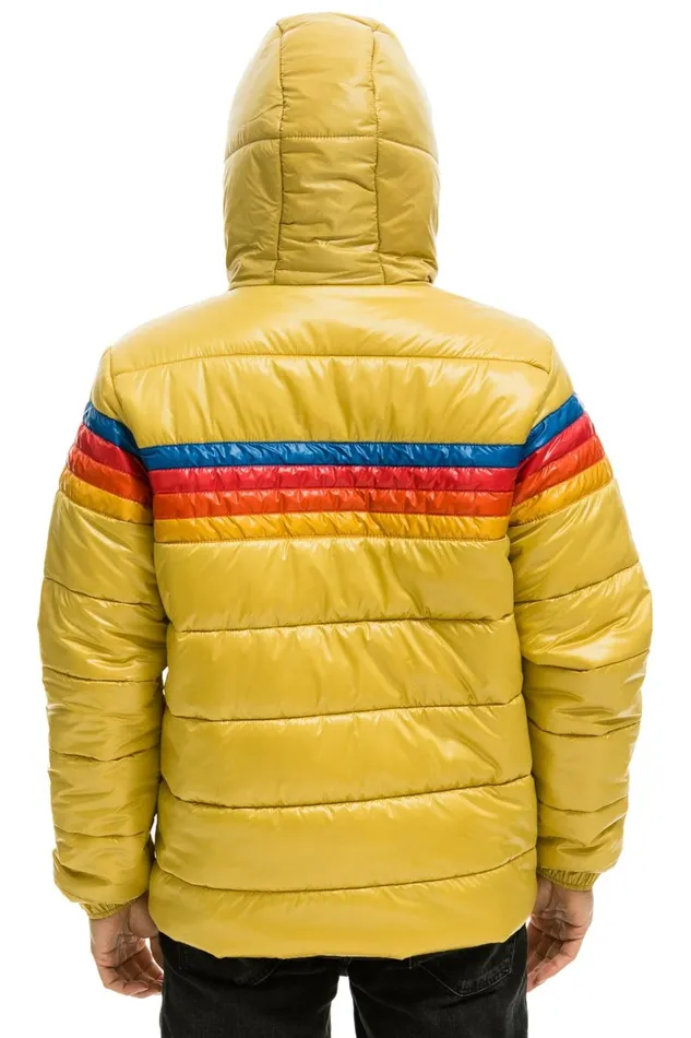 WomenMen Outerwear Aviator Nation 4 STRIPE LUXE TREKKER JACKET 8211 GLOSSY KHAKI