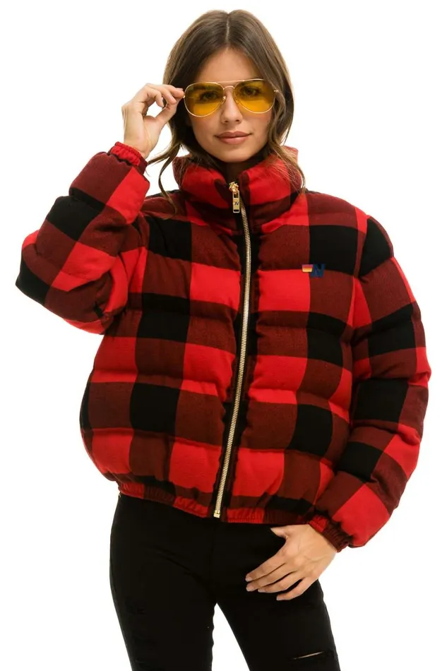 WomenMen Outerwear Aviator Nation APRES PLAID PUFFER JACKET 8211 BUFFALO PLAID WomenMen Outerwear Aviator Nation APRES PLAID PUFFER JACKET 8211 BUFFALO PLAID