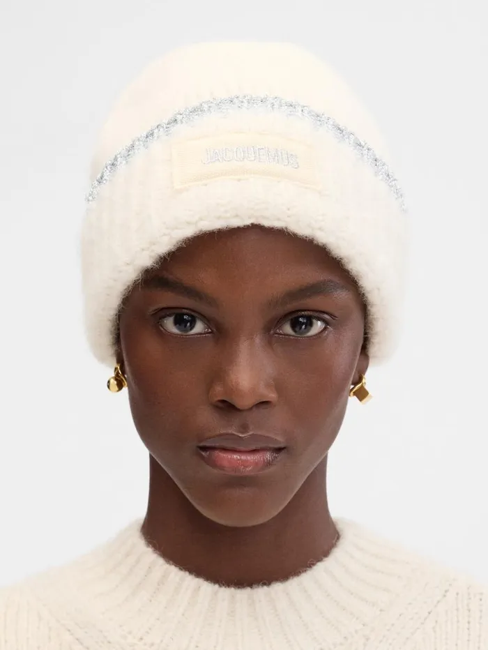 WomenMen Scarves Beanies and Gloves JACQUEMUS The Paoli Beanie Offwhite