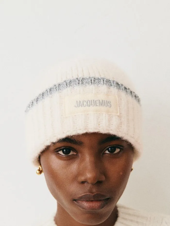 WomenMen Scarves Beanies and Gloves JACQUEMUS The Paoli Beanie Offwhite
