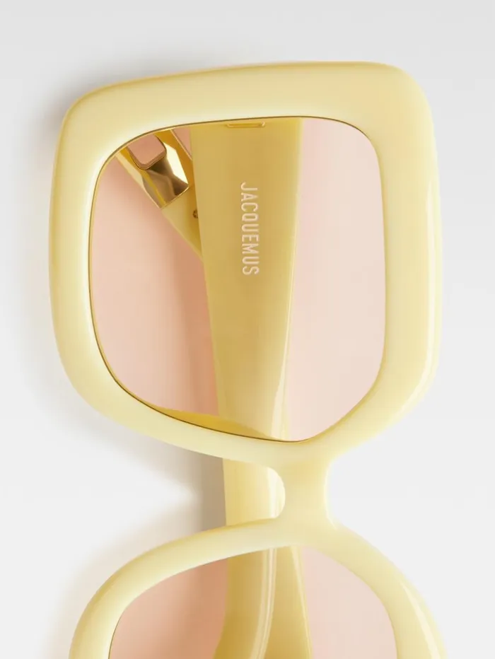 WomenMen Sunglasses JACQUEMUS The Carr Rond Sunglasses Pale Yellow