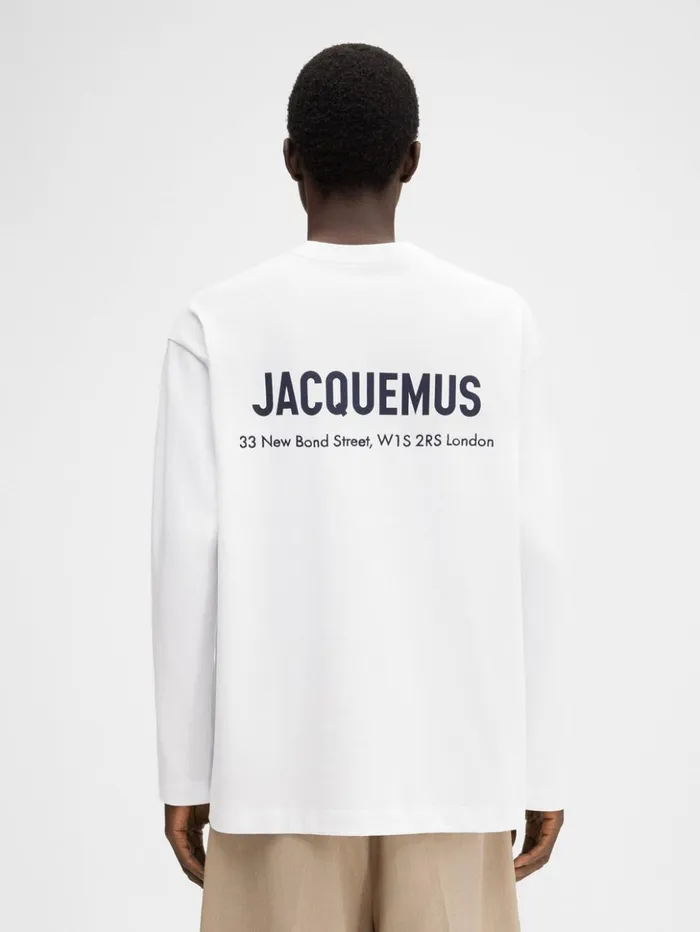 WomenMen Tshirts JACQUEMUS The London Address Tshirt Londres White WomenMen Tshirts JACQUEMUS The London Address Tshirt Londres White