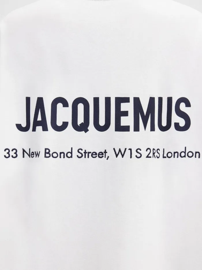 WomenMen Tshirts JACQUEMUS The London Address Tshirt Londres White WomenMen Tshirts JACQUEMUS The London Address Tshirt Londres White