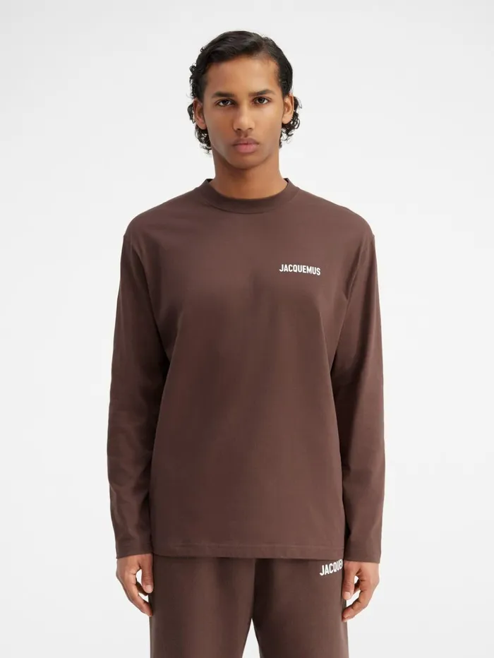 WomenMen Tshirts JACQUEMUS The Longsleeve Tshirt Brown